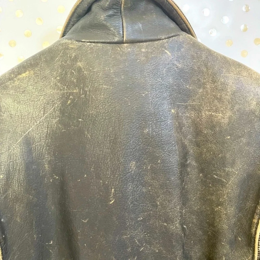 🔅SOLD $575 Lee Trevor Vintage Rare Motorcycle Jacket/Made in France, Rare - Picture 10 of 12